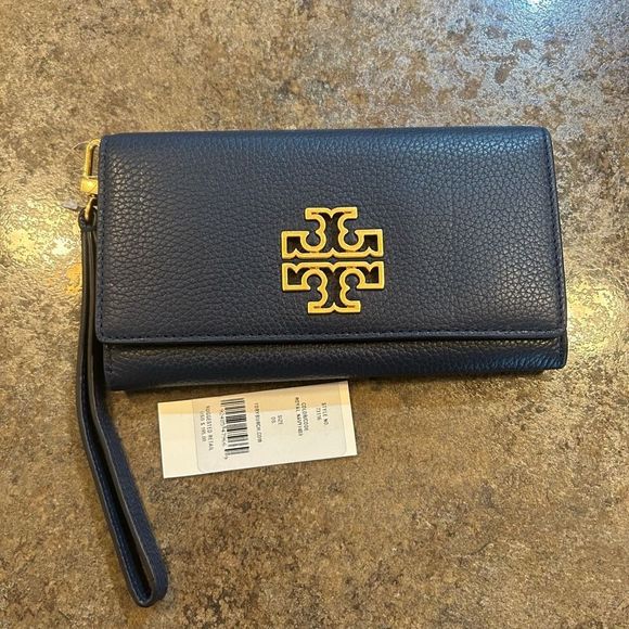 Tory Burch Handbags - NWT Tory Burch Long Snap Wallet Royal Navy
